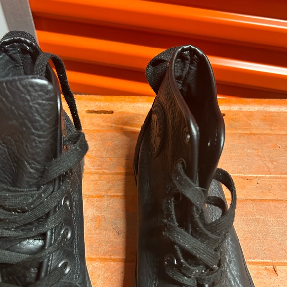 Converse Chuck Taylor Hi Top Leather Hollis 132387C Mens 10 W12 Black Sneaker - Picture 5 of 16